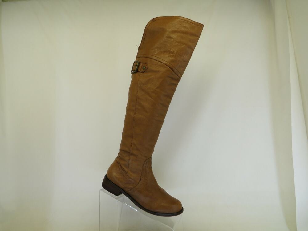 Baker Womens Brown Leather Zip Buckle Knee High Fashion Boots Size 6.5 M